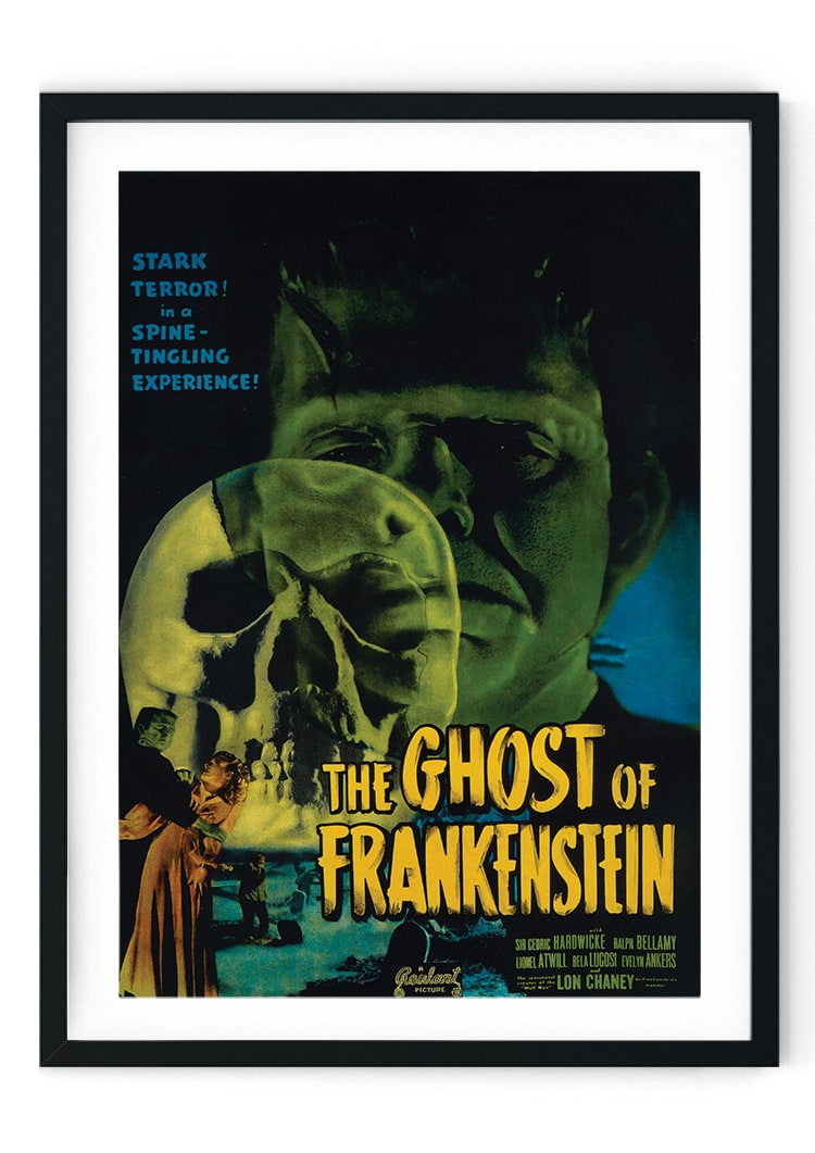 The Ghost Of Frankenstein Retro Film Poster
